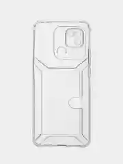 Прозрачный чехол с карманом для карт Xiaomi Redmi 10/Poco C40, прозрачный