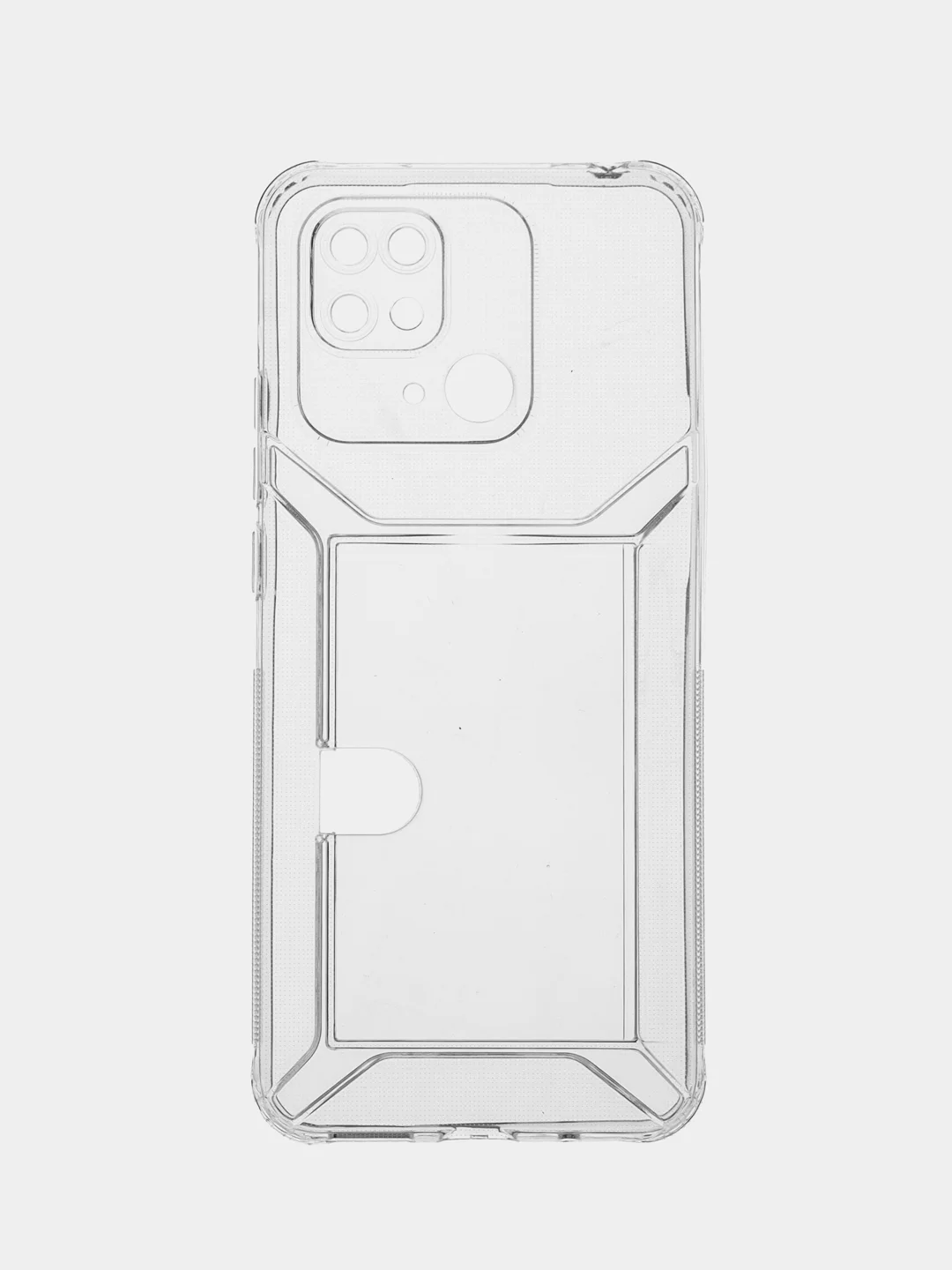 Прозрачный чехол с карманом для карт Xiaomi Redmi 10/Poco C40, прозрачный