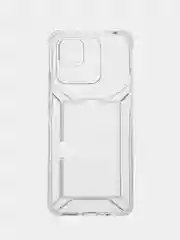 Прозрачный чехол с карманом для карт Xiaomi Redmi 10/Poco C40, прозрачный