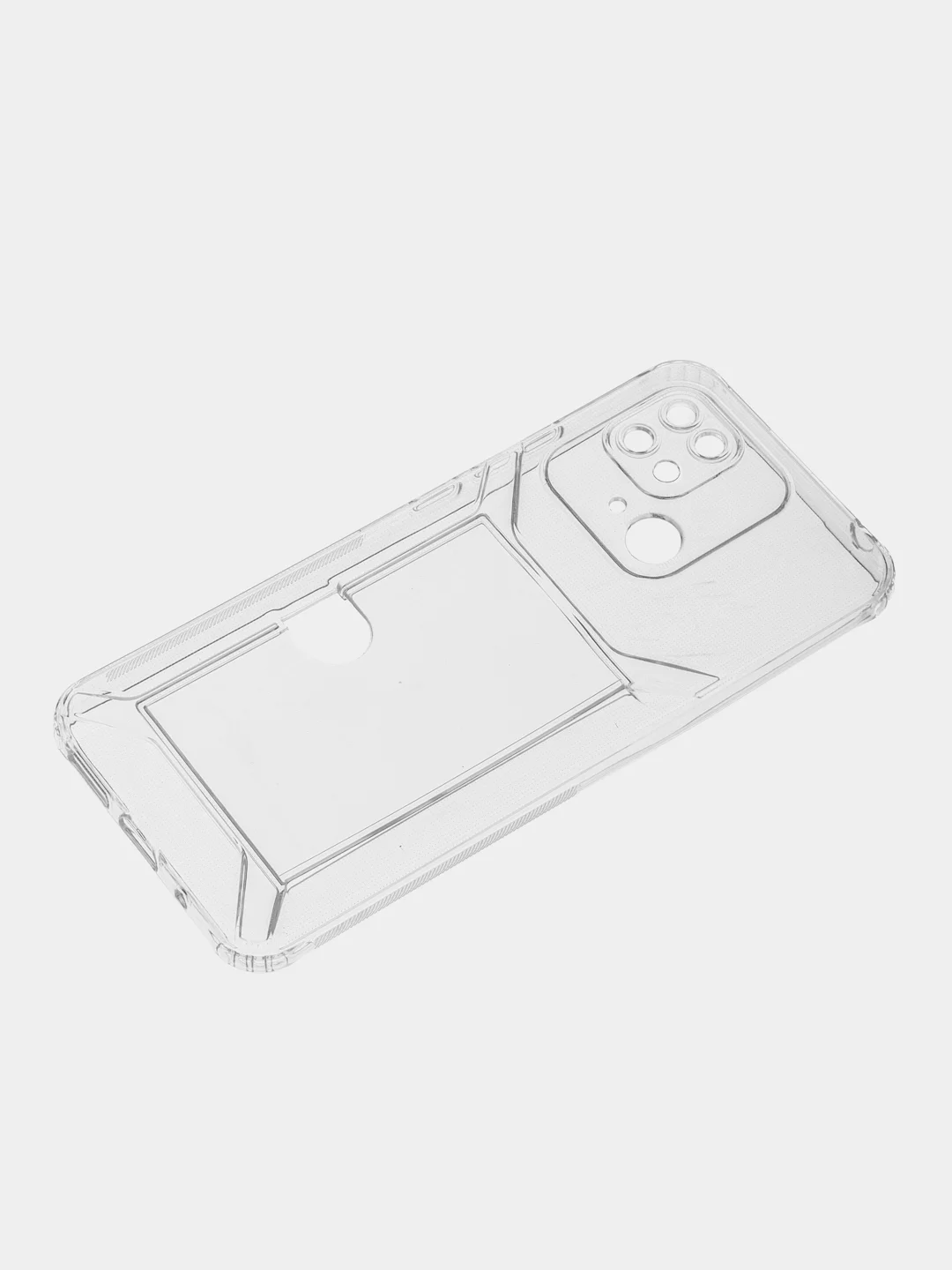 Прозрачный чехол с карманом для карт Xiaomi Redmi 10/Poco C40, прозрачный