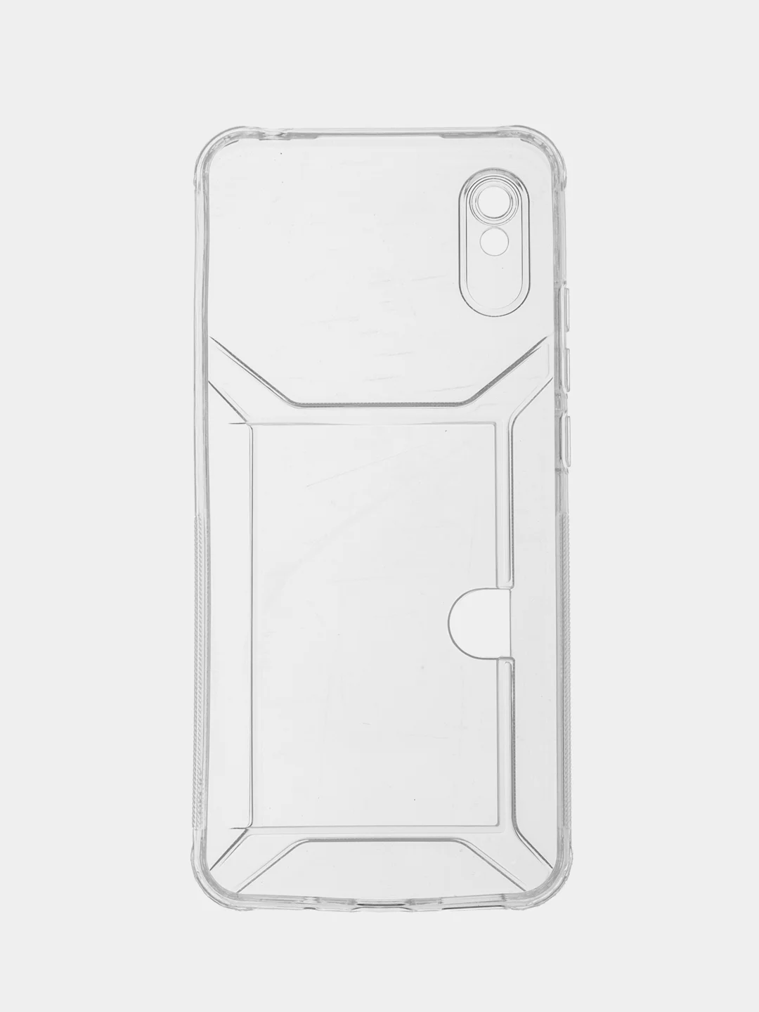 Прозрачный чехол с карманом для карт для Xiaomi Redmi 9A, прозрачный, Сяоми Редми 9А