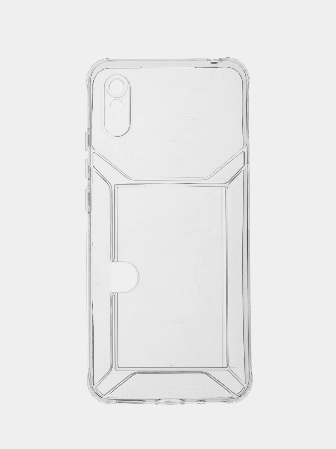 Прозрачный чехол с карманом для карт для Xiaomi Redmi 9A, прозрачный, Сяоми Редми 9А