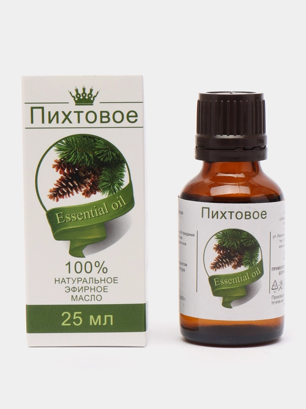 Масло эфирное пихтовое, 25 мл, пихта 100%, для бани, диффузора, аромалампы