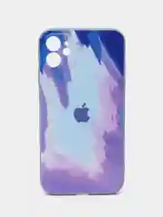 Синий чехол для iPhone (Айфон) 11, 14, 13 Pro, Max, 7, 8, Plus, X, XS, XR, 12 Mini, силиконовый