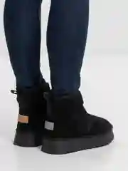 Серый угги женские, на липучке, с мехом