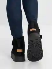 Серый угги женские, на липучке, с мехом