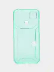 Бирюзовый чехол с карманом для карт для Xiaomi Redmi 9C/10A, прозрачный