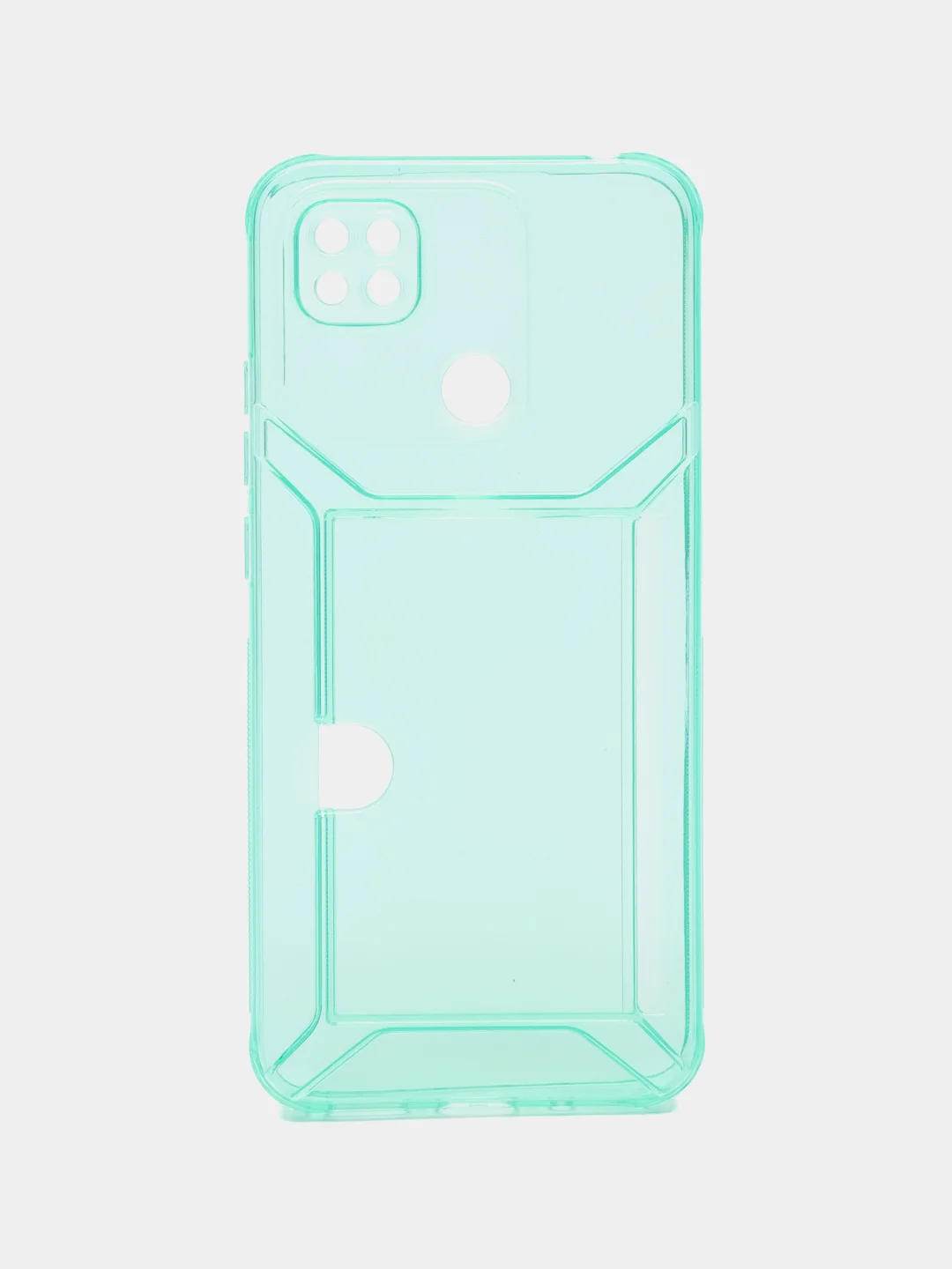 Бирюзовый чехол с карманом для карт для Xiaomi Redmi 9C/10A, прозрачный