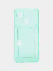 Бирюзовый чехол с карманом для карт для Xiaomi Redmi 9C/10A, прозрачный