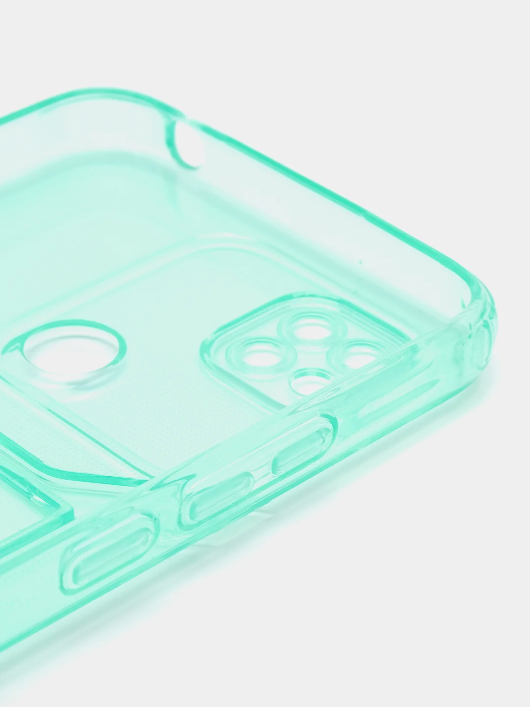 Бирюзовый чехол с карманом для карт для Xiaomi Redmi 9C/10A, прозрачный