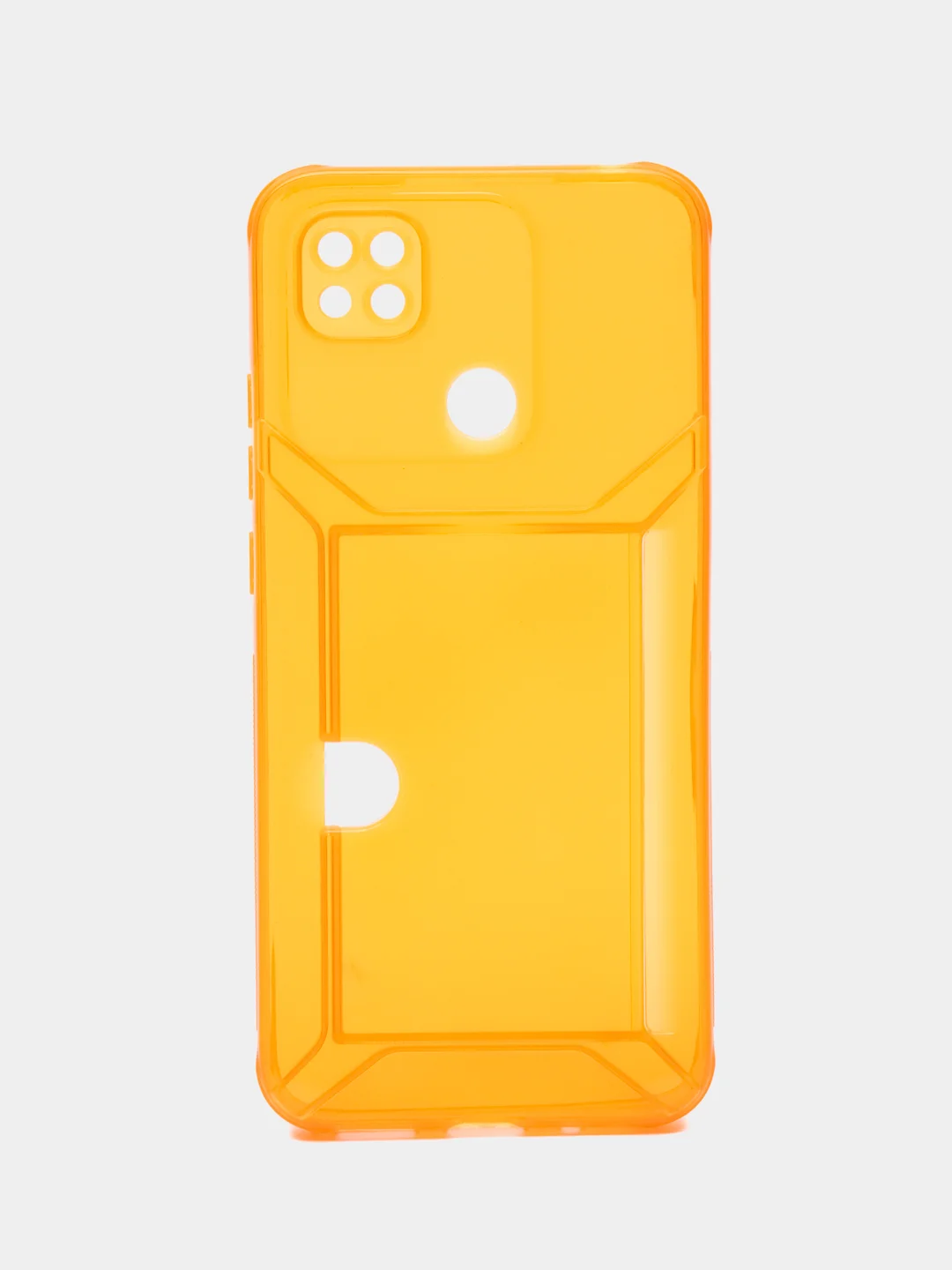 Оранжевый чехол с карманом для карт для Xiaomi Redmi 9C/10A, прозрачный