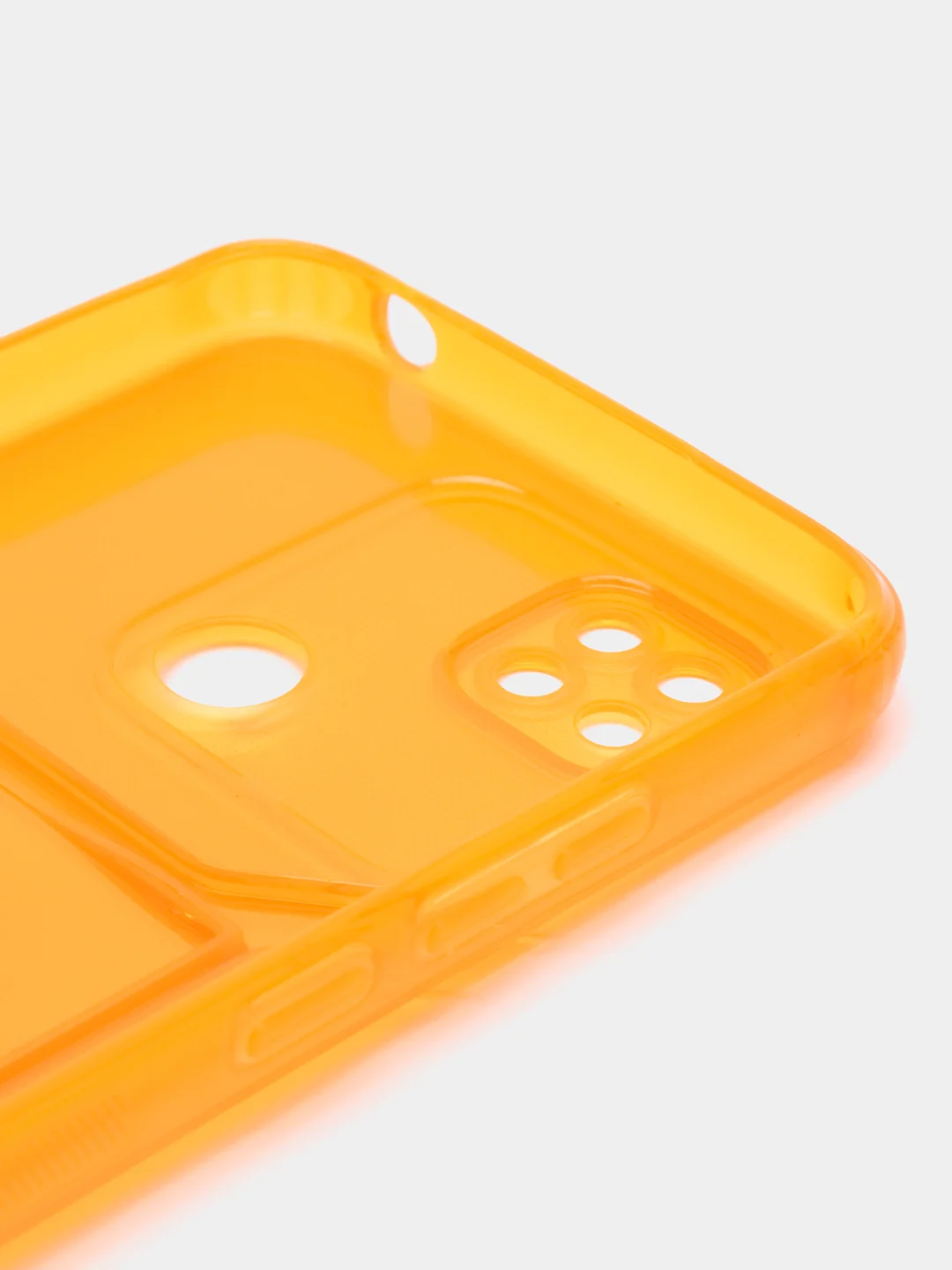 Оранжевый чехол с карманом для карт для Xiaomi Redmi 9C/10A, прозрачный