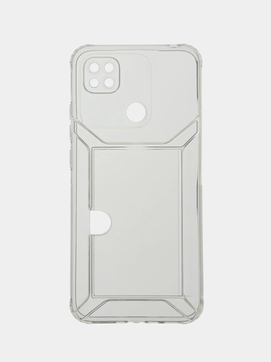 Прозрачный чехол с карманом для карт для Xiaomi Redmi 9C/10A, прозрачный
