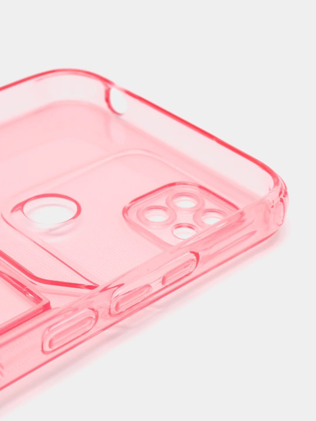 Розовый чехол с карманом для карт для Xiaomi Redmi 9C/10A, прозрачный