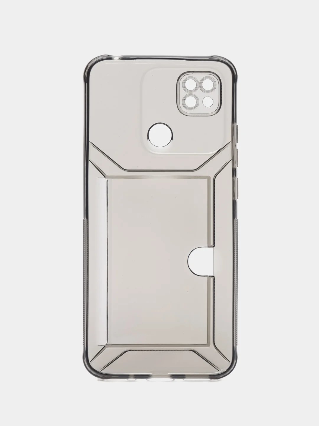 Черный чехол с карманом для карт для Xiaomi Redmi 9C/10A, прозрачный