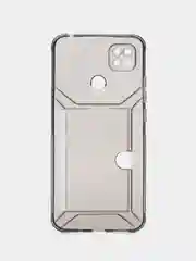 Черный чехол с карманом для карт для Xiaomi Redmi 9C/10A, прозрачный