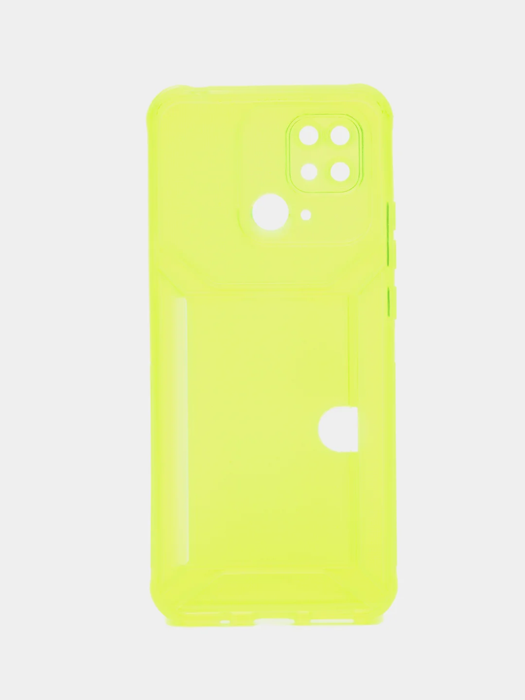Лимонный чехол с карманом для карт Xiaomi Redmi 10/Poco C40, прозрачный
