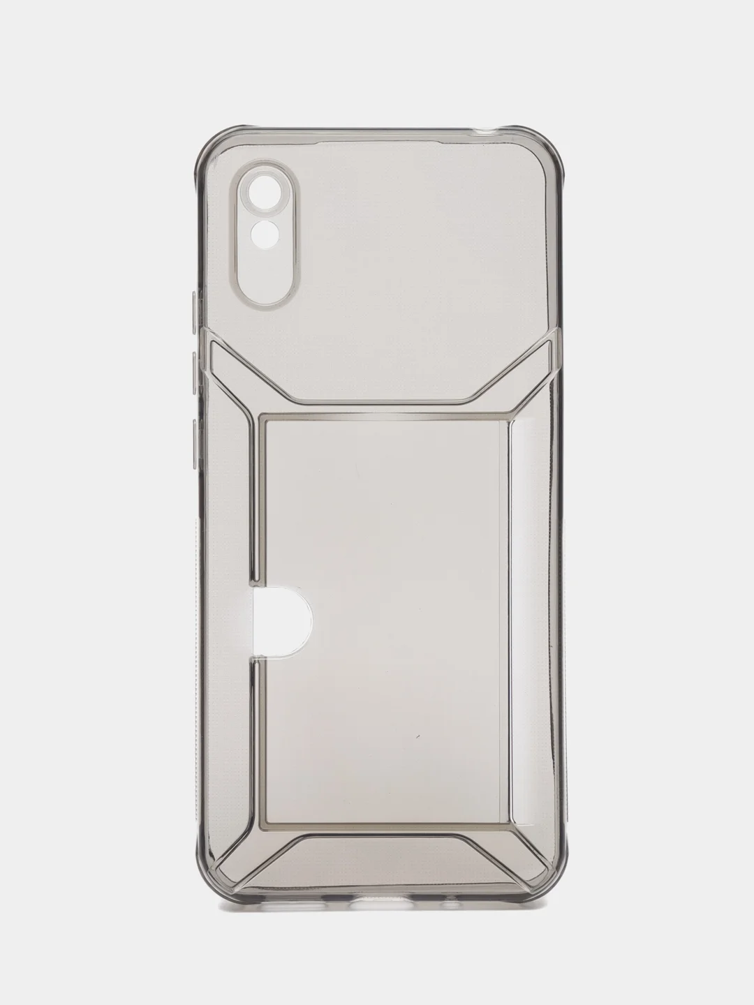 Розовый чехол с карманом для карт для Xiaomi Redmi 9A, прозрачный, Сяоми Редми 9А