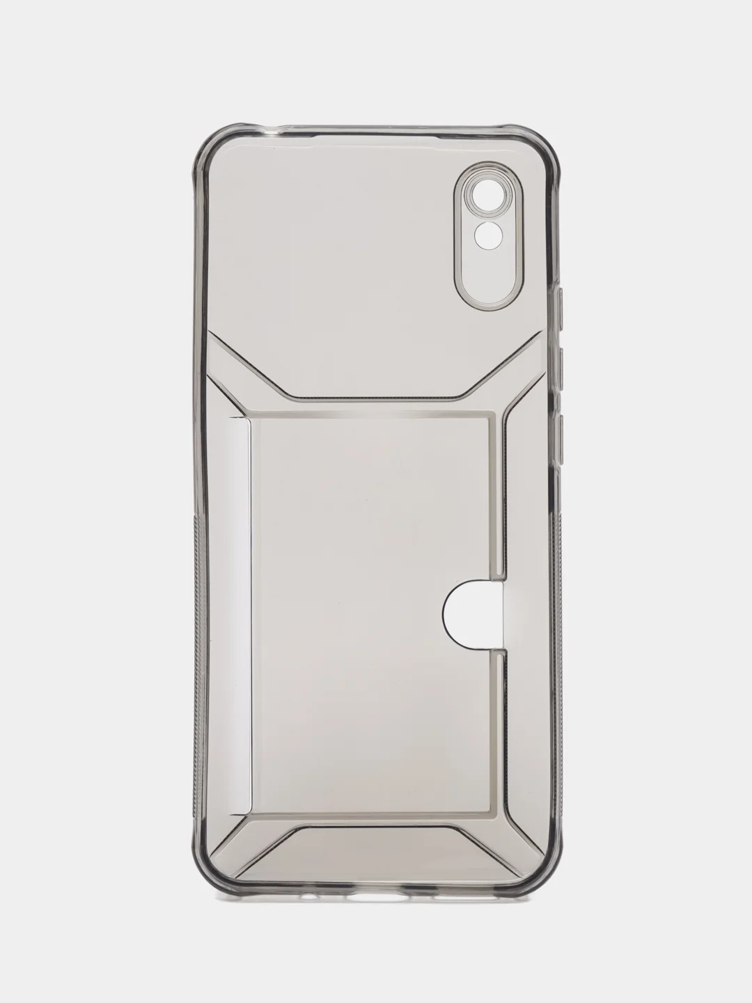 Розовый чехол с карманом для карт для Xiaomi Redmi 9A, прозрачный, Сяоми Редми 9А