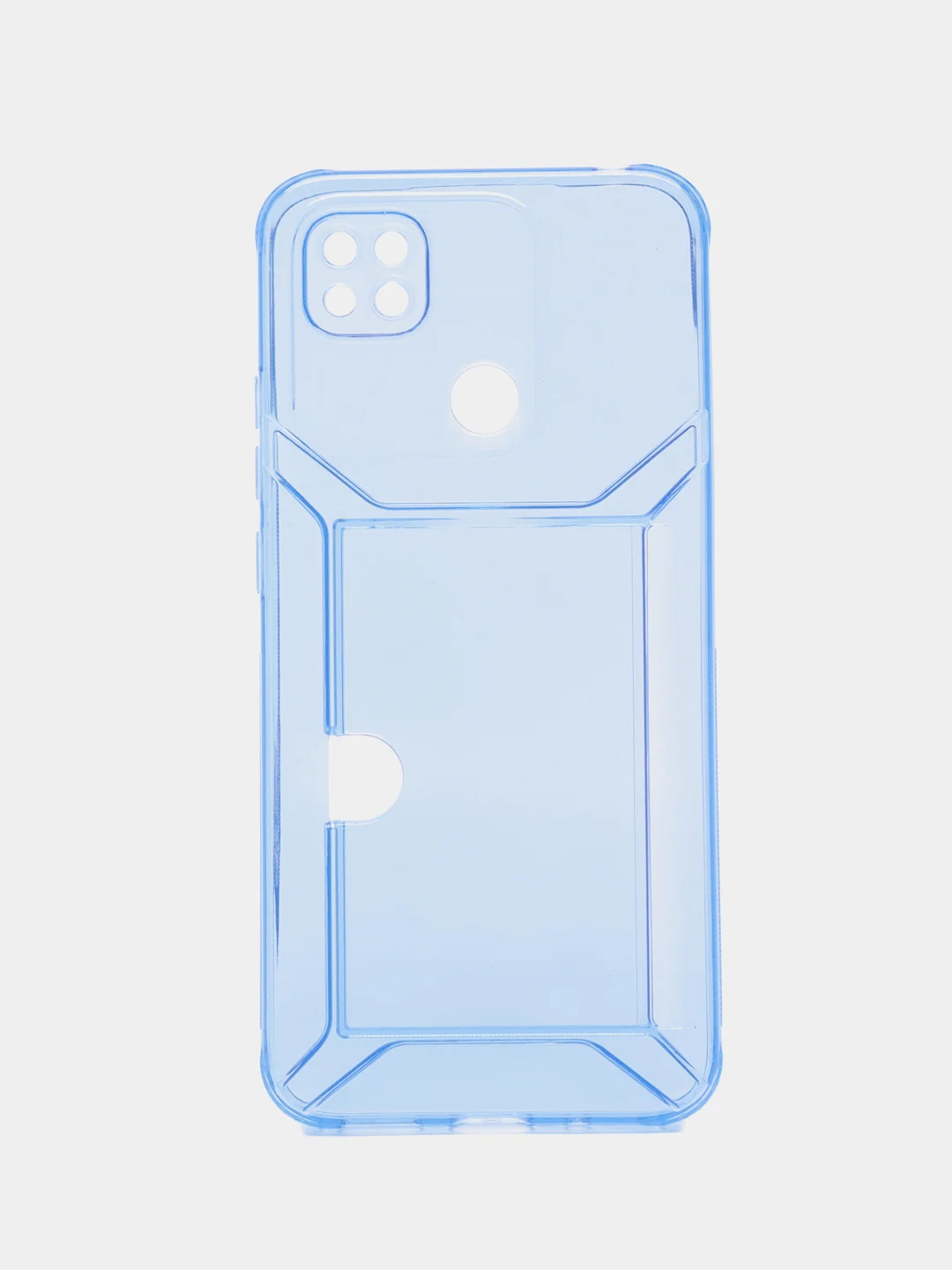 Голубой чехол с карманом для карт для Xiaomi Redmi 9C/10A, прозрачный