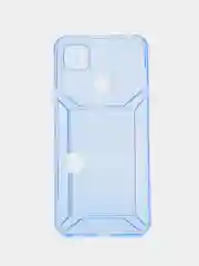 Голубой чехол с карманом для карт для Xiaomi Redmi 9C/10A, прозрачный