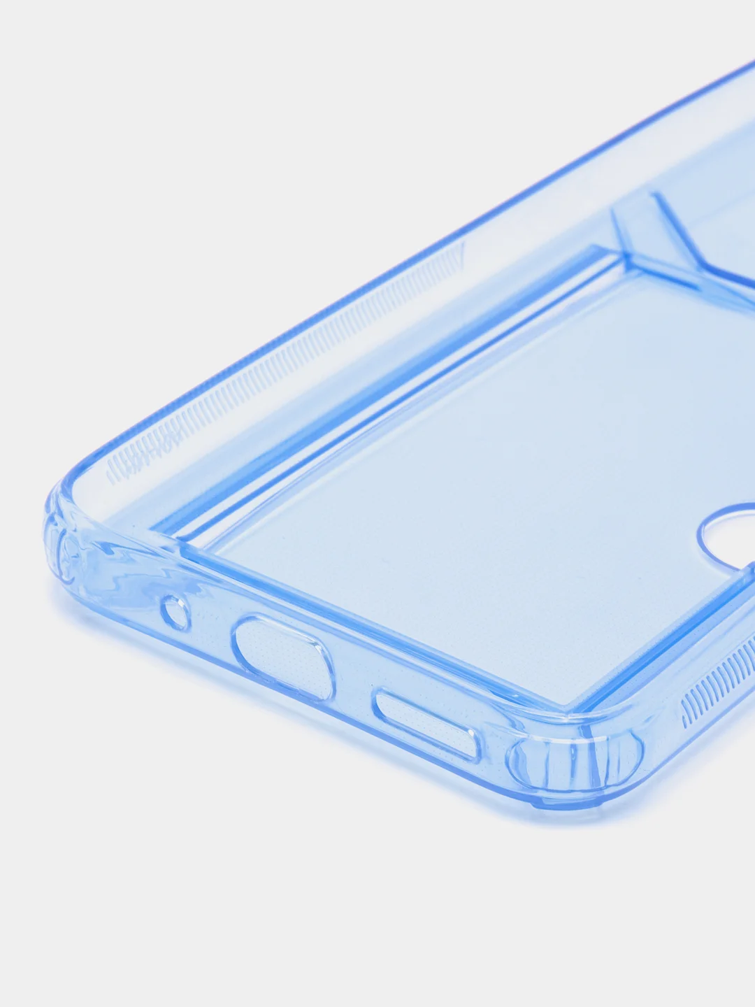 Голубой чехол с карманом для карт для Xiaomi Redmi 9C/10A, прозрачный
