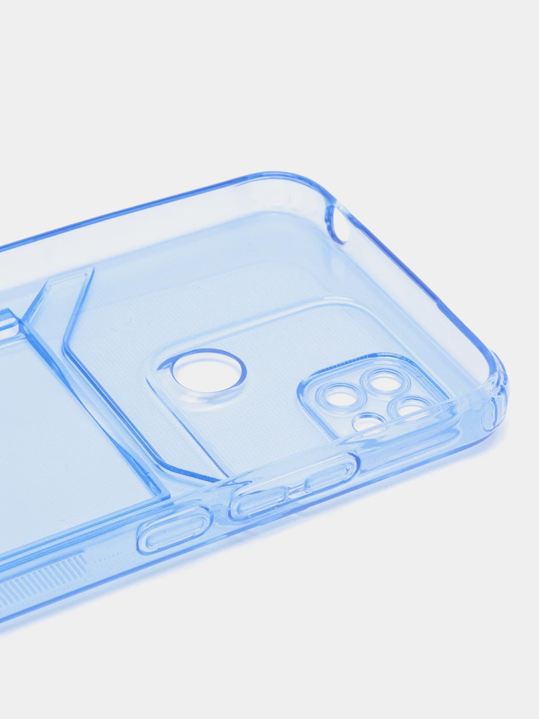 Голубой чехол с карманом для карт для Xiaomi Redmi 9C/10A, прозрачный