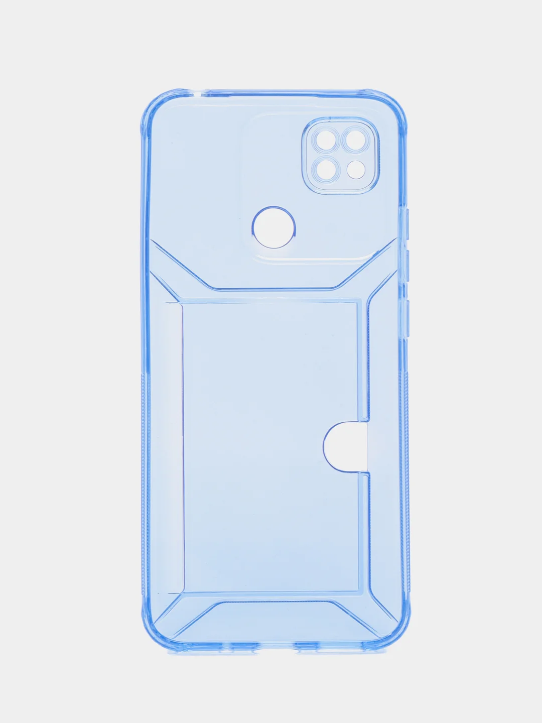 Голубой чехол с карманом для карт для Xiaomi Redmi 9C/10A, прозрачный