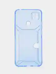 Голубой чехол с карманом для карт для Xiaomi Redmi 9C/10A, прозрачный