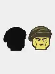 Шеврон на липучке "Лего человек Военный"