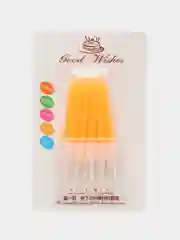 Оранжевый свечки для торта, неоновые, блестящие, спираль, 10 штук