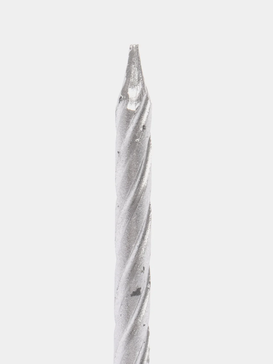 Серебряный свечки для торта, неоновые, блестящие, спираль, 10 штук