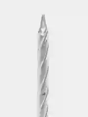 Серебряный свечки для торта, неоновые, блестящие, спираль, 10 штук