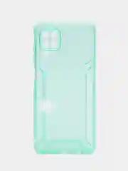 Бирюзовый чехол с карманом для карт Samsung Galaxy A12/M12, прозрачный, Самсунг Галакси А12/М12