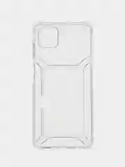 Прозрачный чехол с карманом для карт Samsung Galaxy A12/M12, прозрачный, Самсунг Галакси А12/М12
