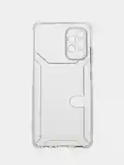 Прозрачный чехол с карманом для карт для Samsung Galaxy A32 4G, прозрачный, Самсунг Галакси А32 4 Джи