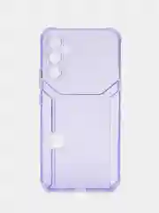 Лавандовый чехол с карманом для карт для Samsung Galaxy A34, прозрачный, Самсунг Галакси А34