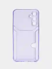 Лавандовый чехол с карманом для карт для Samsung Galaxy A34, прозрачный, Самсунг Галакси А34