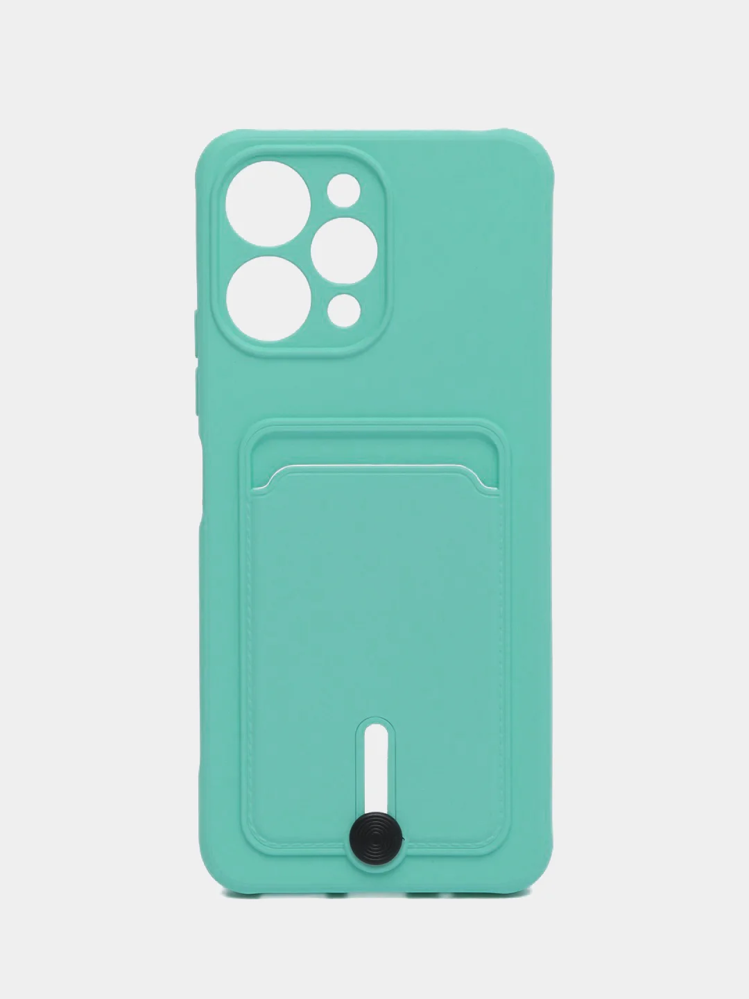 Бирюзовый чехол для Xiaomi Redmi 12 (Сяоми Редми 12), с карманом для карт