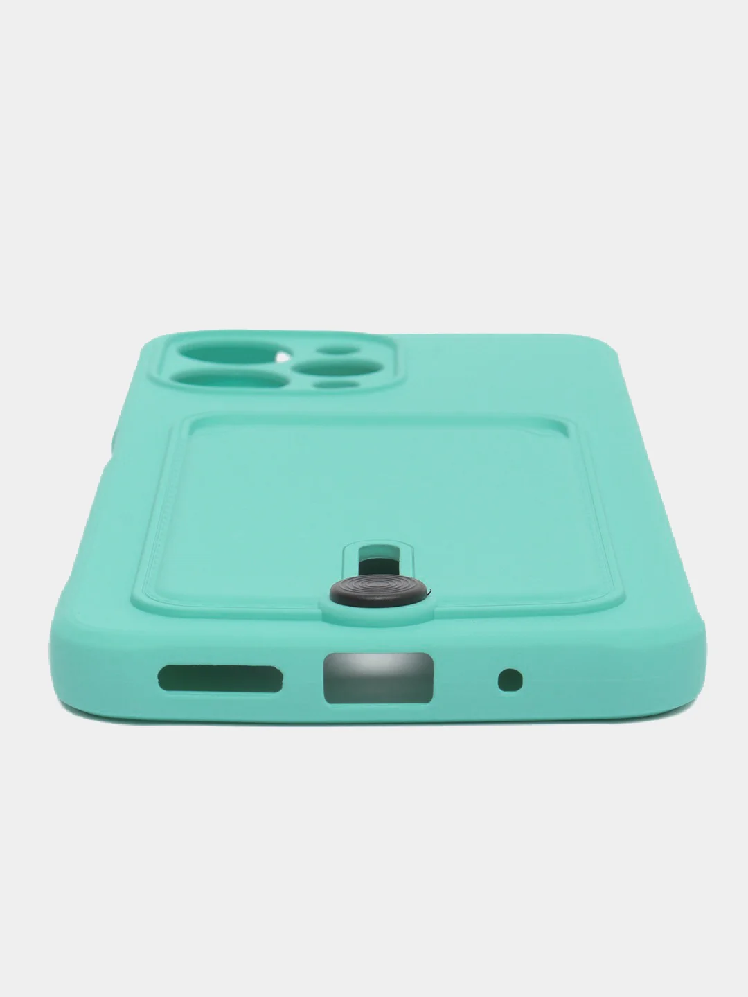 Бирюзовый чехол для Xiaomi Redmi 12 (Сяоми Редми 12), с карманом для карт