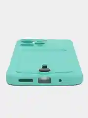 Бирюзовый чехол для Xiaomi Redmi 12 (Сяоми Редми 12), с карманом для карт