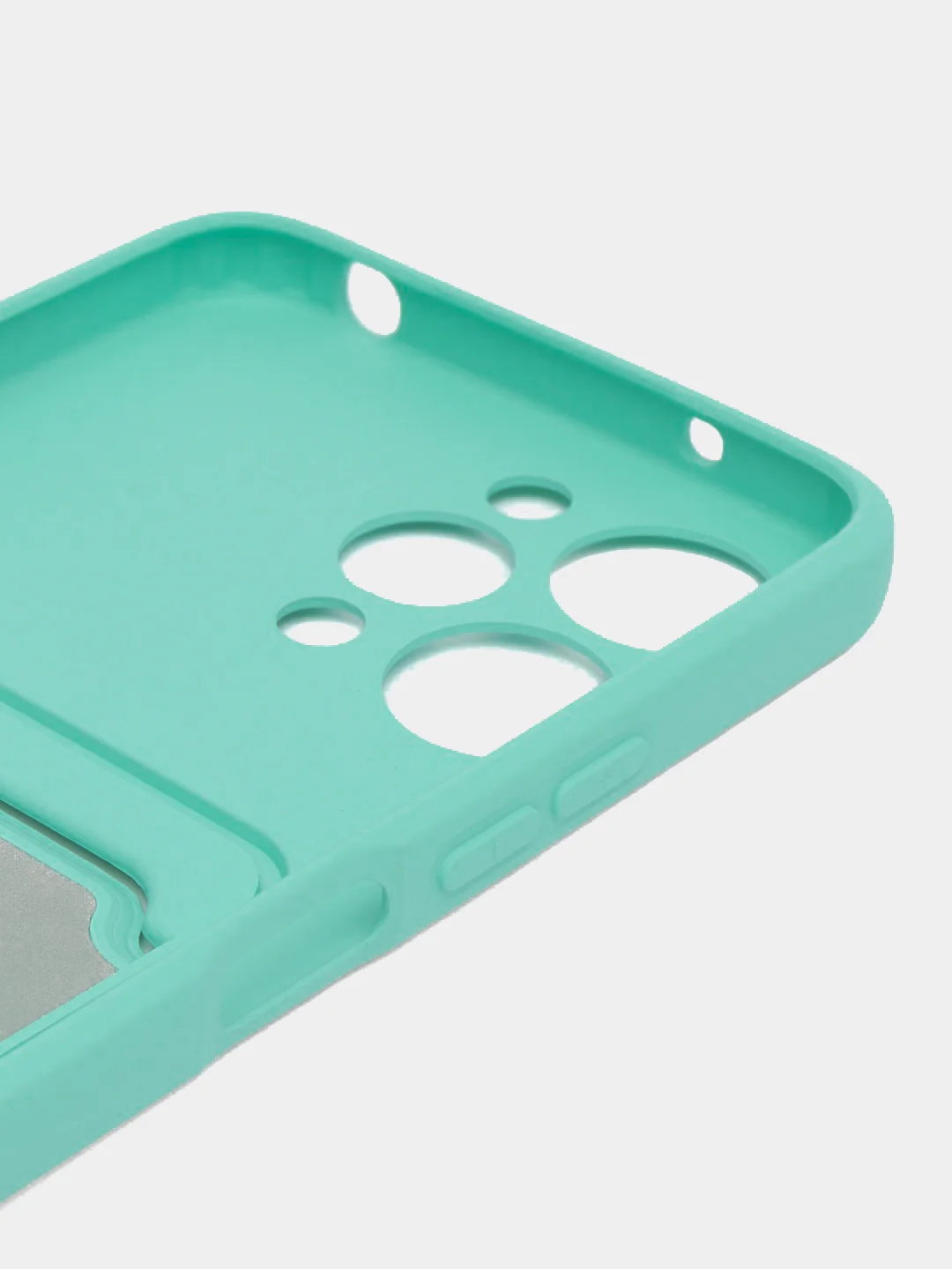 Бирюзовый чехол для Xiaomi Redmi 12 (Сяоми Редми 12), с карманом для карт