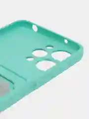 Бирюзовый чехол для Xiaomi Redmi 12 (Сяоми Редми 12), с карманом для карт