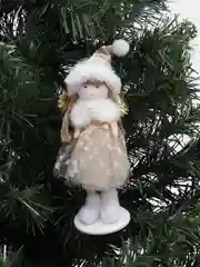 Бежевый меланж новогодние игрушки "Девочка-ангел"