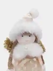 Бежевый меланж новогодние игрушки "Девочка-ангел"
