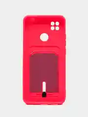 Фуксия чехол Xiaomi Redmi 9C / 9C NFC / 10A (Сяоми Редми 9С, 10А) с карманом для карт