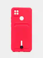 Фуксия чехол Xiaomi Redmi 9C / 9C NFC / 10A (Сяоми Редми 9С, 10А) с карманом для карт