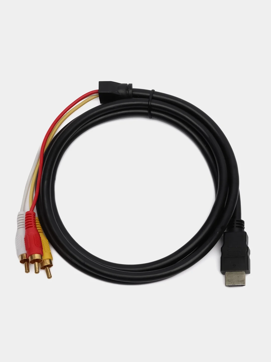 Черный кабель 1.5M HDMI к 3-RCA Видео Аудио