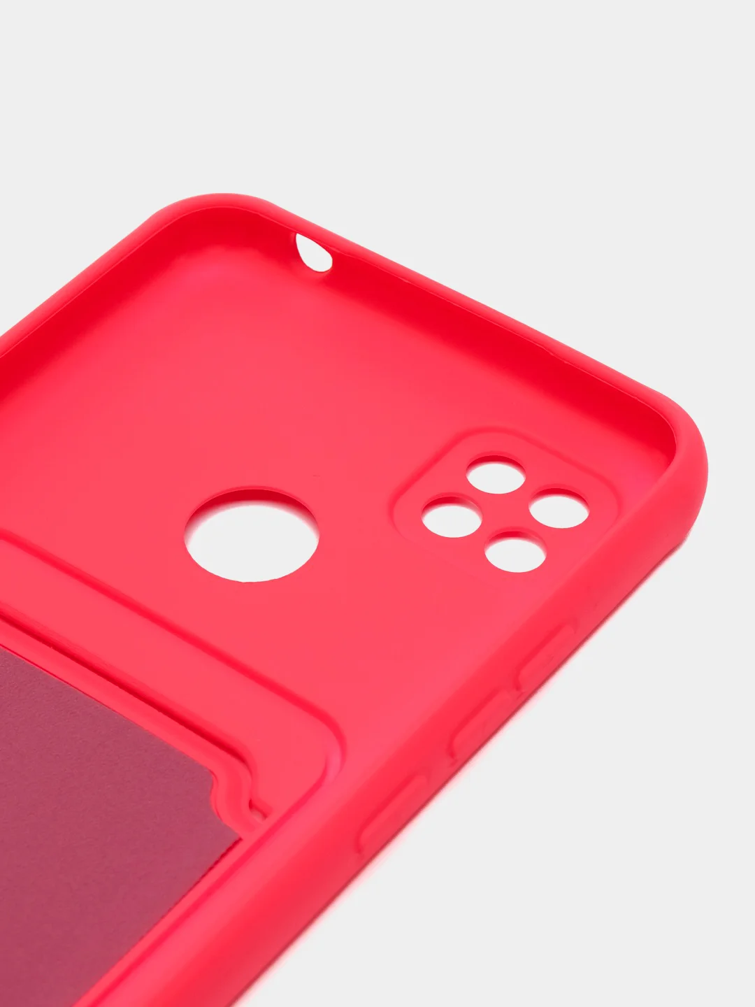 Фуксия чехол Xiaomi Redmi 9C / 9C NFC / 10A (Сяоми Редми 9С, 10А) с карманом для карт