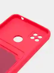 Фуксия чехол Xiaomi Redmi 9C / 9C NFC / 10A (Сяоми Редми 9С, 10А) с карманом для карт